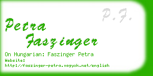 petra faszinger business card